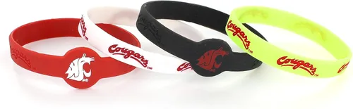Vista 17 de aminco NCAA unisex-adult Silicone Bracelet (4-Pack)