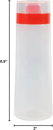 Vista 11 de FILFEEL Botella exprimible, 4 agujeros tipo exprimible salsa botella resina para salsa de tomate mermelada mayonesa aceite de oliva amarillo/rojo