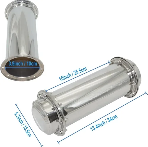 Vista 2 de Time Capsule - Contenedor impermeable anticorrosión de acero inoxidable con cierre con juntas de silicona para graduación o preservación de memoria