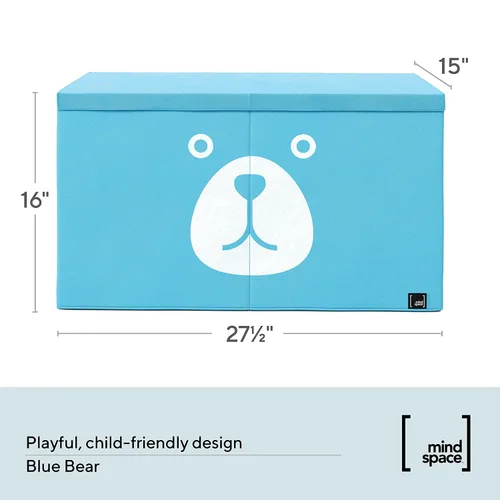Vista 3 de Mindspace Caja de juguetes para niños, niñas, contenedores de almacenamiento de juguetes, caja de almacenamiento para niños, bonita caja