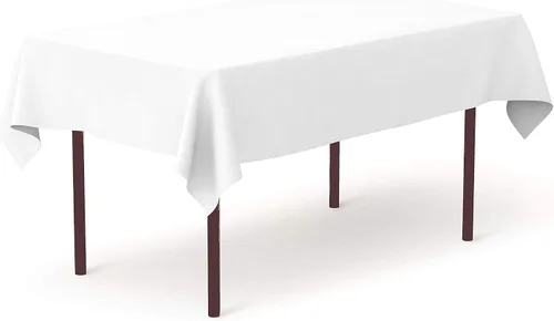 Vista 157 de Pomp - Mantel premium de poliéster con estampado abstracto de 52 x 52 pulgadas cuadradas Tela de fácil cuidado, resistente a arrugas y manchas
