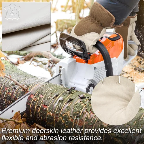 Vista 17 de HANDLANDY Guantes de trabajo aislados, guantes térmicos de invierno impermeables para hombres y mujeres