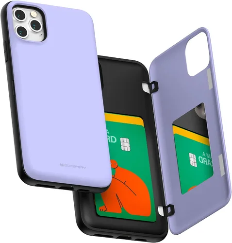 Vista 9 de GOOSPERY Parachoques magnético para puerta compatible con iPhone 11 Pro Max, tarjetero tipo cartera, cierre automático, protección de doble capa