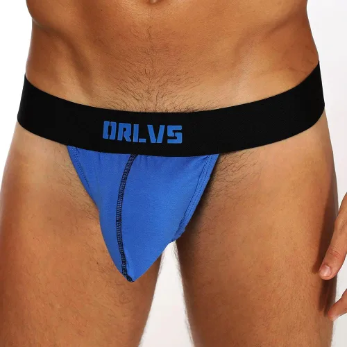 Vista 2 de Summer Code Bolsa de suspensorio para hombre, transpirable, atlética 1 paquete-azul