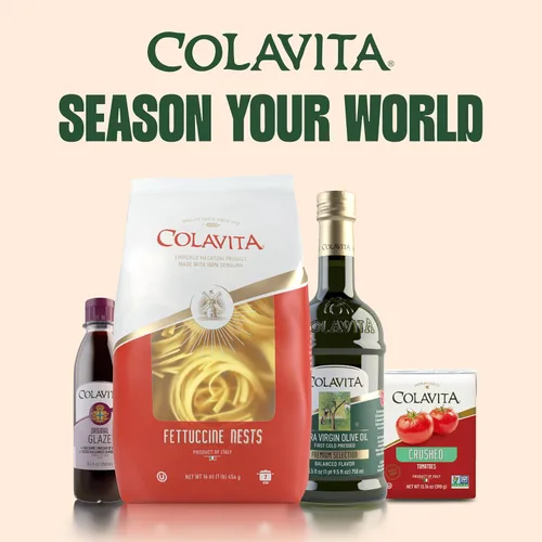 Vista 7 de Aceite de Oliva con ajo tostado extra virgen Colavita, 32 onzas