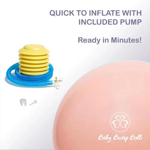 Vista 5 de Pelota de parto Baby Bump para embarazo y parto Bola de maternidad, yoga, pilates y ejercicio Diseño antiestallido y antideslizante