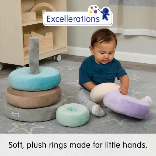 Vista 2 de Excellerations TenderTots Anillo de apilamiento gigante de peluche calmante