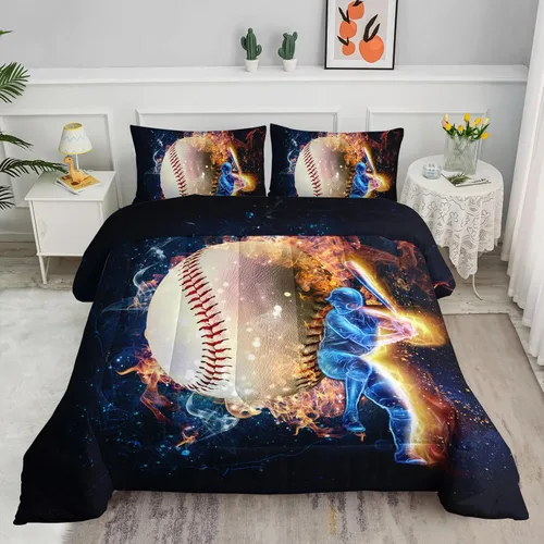 Vista 45 de Juego de edredón para niños Axolotl, tamaño individual, juego de ropa de cama con diseño de autos de carreras para niños, niñas, adolescentes