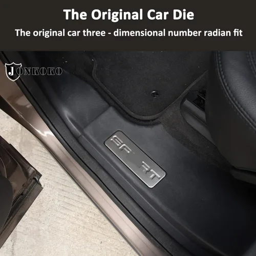 Vista 3 de YIWANG Borde de placa de desgaste de acero inoxidable para Land Rover Discovery Sport 2015 2016 2017 2018 2019 (plata)