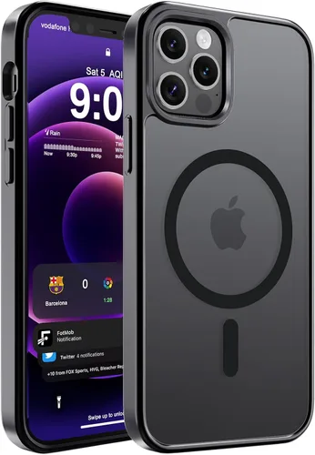 Vista 48 de WRJ Funda magnética mate para iPhone Air de 6.5 pulgadas, [compatible con Magsafe] [protección contra caídas de grado militar], delgada Negro