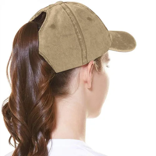 Vista 4 de Life is Better with Chickens Around Vintage Ajustable Cola de caballo Gorra de vaquero Gorra de gimnasio para mujeres