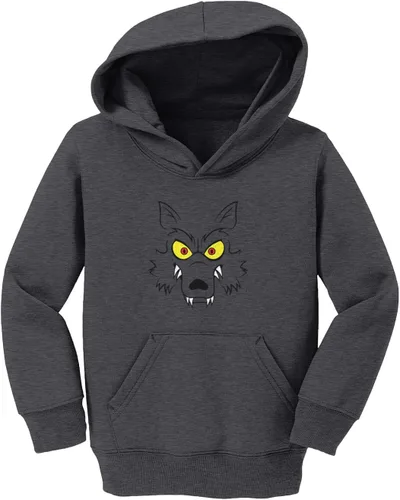 Vista 2 de Tcombo Cara de hombre lobo - Sudadera con capucha de forro polar para niños y jóvenes