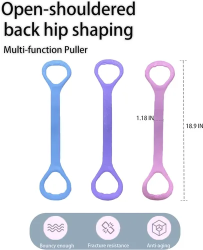 Vista 5 de Banda de resistencia de fitness, brazo cuerdas elásticas de entrenamiento de espalda