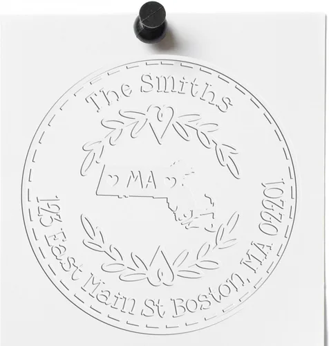 Vista 150 de Alabama State Wreath - Sello de sello de dirección personalizado para invitaciones de fiesta, tarjetas de vacaciones y decoración del hogar Sello