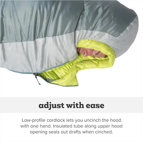 Vista 6 de Big Agnes Sidewinder Super Light (650 DownTek) Built for side sleepers with 650-fill DownTek insulation, a contoured hood, footbox, and anti-snag