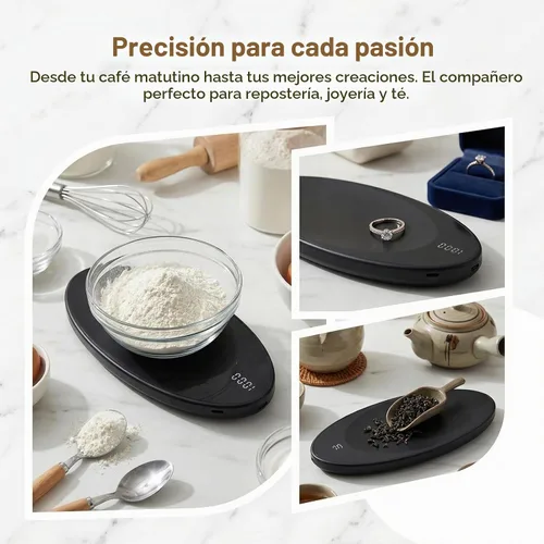 Vista 4 de Báscula de té digital 0.004 oz - Scal de café portátil recargable