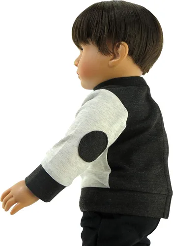 Vista 2 de American Fashion World Conjunto de camisa de manga larga y pantalones en blanco y negro para muñecas de 18 pulgadas Calidad premium y diseño