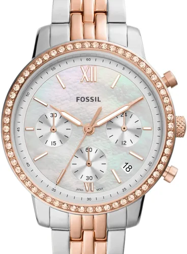 Vista 4 de Fossil Neutra - Reloj cronógrafo de cuarzo de acero inoxidable para mujer