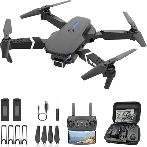Vista 14 de ikaufen YL3 Mini Drone con doble cámara, flujo óptico flotante, zoom 50X, rollo de acrobacias de 360°, cuadricóptero RC para niños y principiantes
