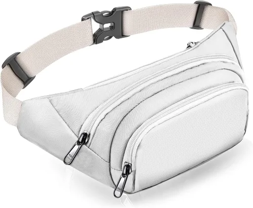 Vista 19 de Riñonera grande para mujeres y hombres – Riñonera Syican con 3 bolsillos con cremallera, regalos para disfrutar de deportes, viajes, entrenamiento