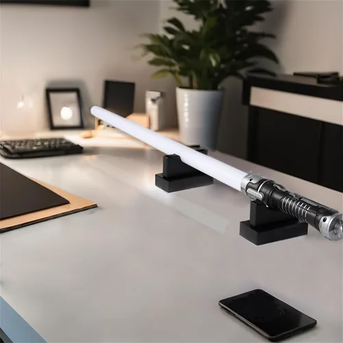Vista 7 de Lightsaber Wooden Stand, Samurai Sword Stand, Anime Sword Rack Baseball Bat Stand Horizontal Wooden Display Stand Shop Display, Lightsaber