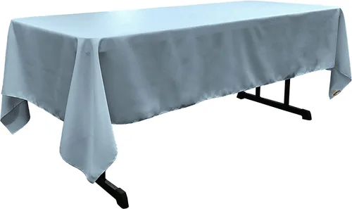 Vista 76 de LA Linen Mantel rectangular lavable de popelín de poliéster, resistente a las manchas y a las arrugas, cubierta de mesa 60x84, mantel de tela