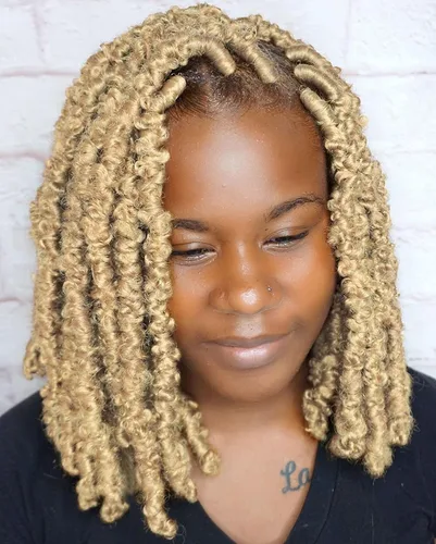 Vista 9 de Leeven Cabello de ganchillo de 12 pulgadas de color marrón mariposa 30#