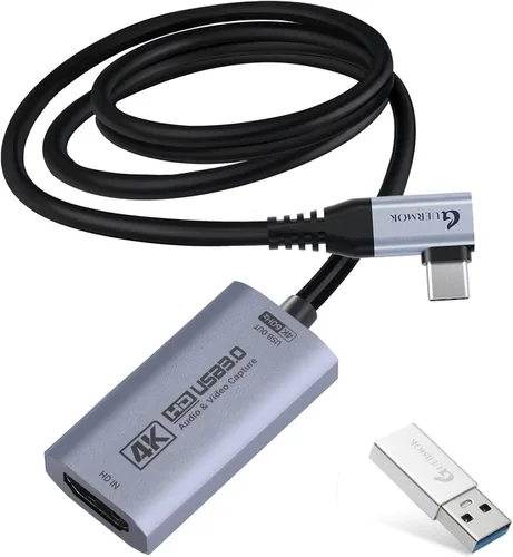 Vista 12 de Guermok HDMI Capture Card, USB 3.0 HDMI to USBC Video Capture Card, 4K60FPS Plateado