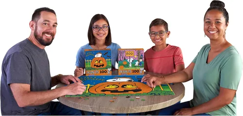 Vista 6 de RoseArt - Peanuts - Boo! - Rompecabezas de 100 piezas para niños y adultos