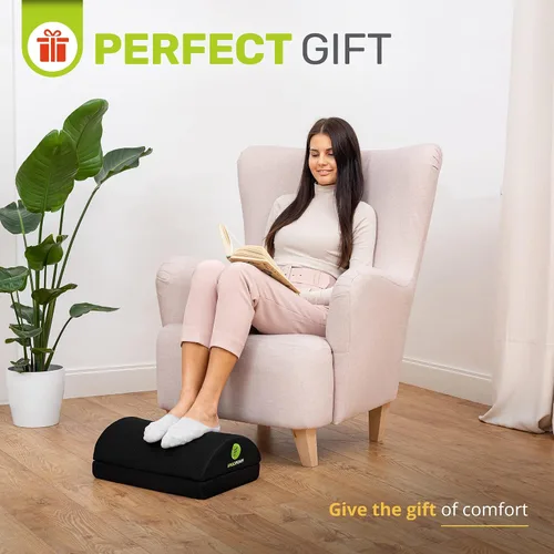 Vista 9 de ErgoFoam Reposapiés para debajo del escritorio de trabajo - Aprobado por quiroprácticos 2en1 ajustable Premium Reposapiés debajo del escritorio