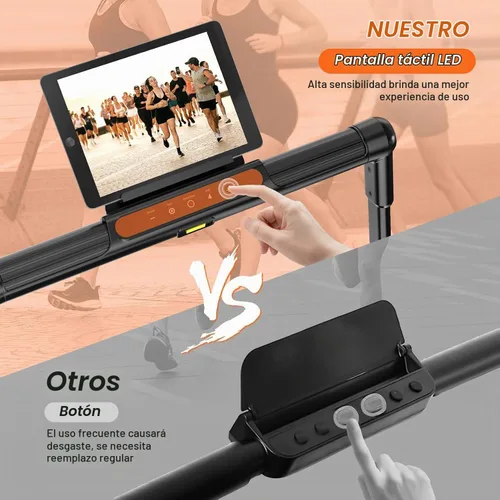 Vista 7 de THERUN Walking Pad with Handle Bar, Compact Under Desk Portable Treadmill