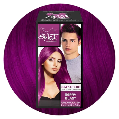 Vista 19 de Splat Kit completo de tinte para el cabello semipermanente de larga duración vegano y libre de crueldad Aqua Rush