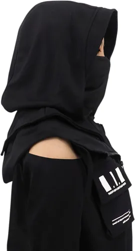 Vista 2 de Rogue Punk - Gorro con capucha y máscara para el cuello Bufanda transpirable para cara y cuello Bufanda con capucha para exteriores y cosplay