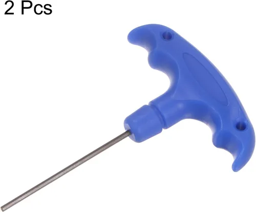 Vista 3 de HARFINGTON 2 unids H2 T-Handle Llave hexagonal Llave 0.079 in S2 Acero T-Key Hexágono Interior Herramienta de reparación