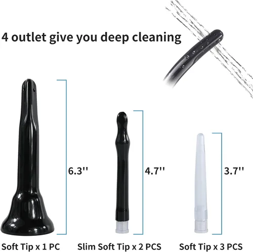 Vista 7 de TopQuaFocus Kit de bombilla de enema grande de 14.5 onzas para hombres y mujeres, limpieza de colon, cuidado femenino, sin BPA ni ftalatos