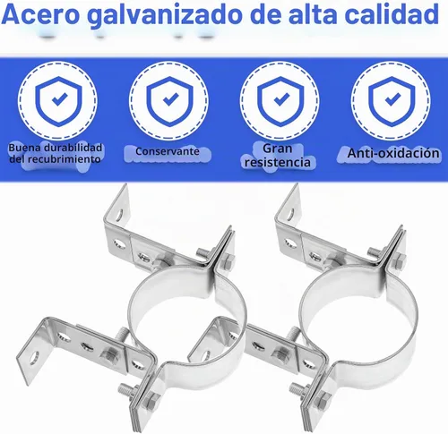 Vista 4 de Paquete de 2 correas de pared ajustables para chimenea de tubo de 3 pulgadas