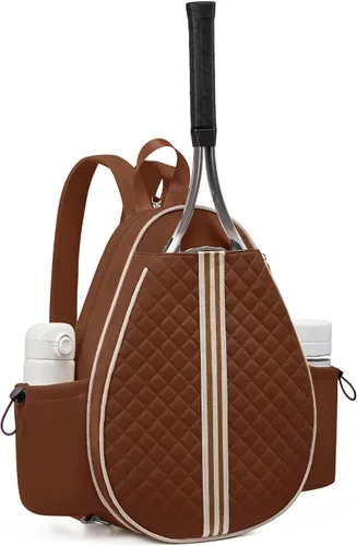 Vista 10 de Mochila de tenis Sucipi, mochila de tenis acolchada con bandolera cruzada, bolsas para raquetas de tenis resistentes al agua para mujeres y hombres
