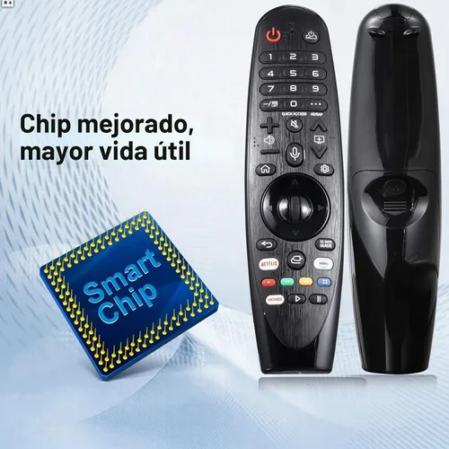 Vista 2 de Voice Magic Remote para LG TV - Control remoto universal para LG Nanocell WebOS, UHD, OLED, LCD, HD y Smart TV con puntero y función de voz