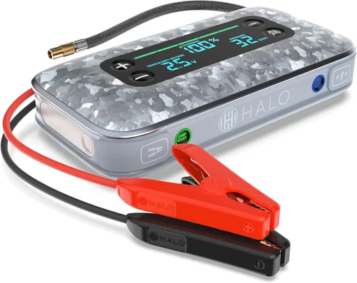 Vista 14 de HALO Bolt AIR Touch 1500A Jump Starter, Air Compressor, Power Bank, LED Light, Black