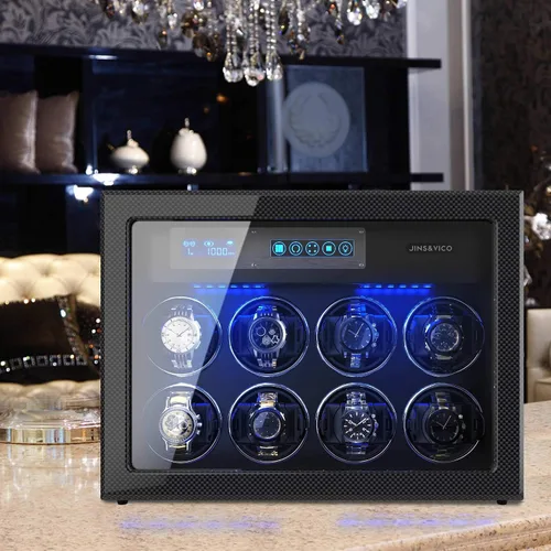 Vista 3 de Utilizado como nuevo Bobinador de reloj para relojes automáticos, carcasa de fibra de carbono con laca de alto brillo, almohadas de reloj ajustables