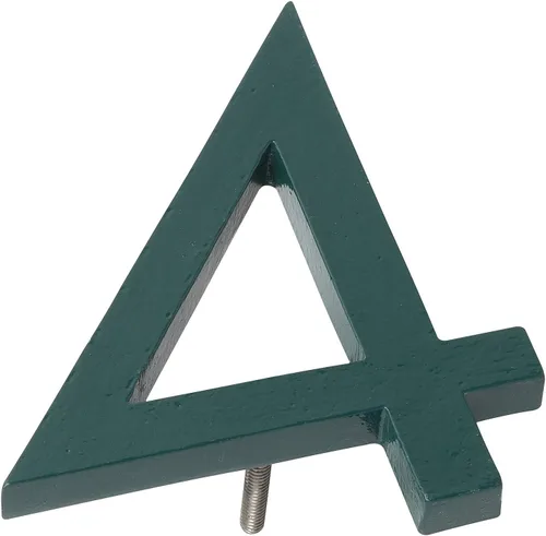 Vista 6 de Montague Metal Products MHN-04-F-HG1-1 Números de casa de dirección flotantes modernos de aluminio cepillado sólido, 4 pulgadas, verde cazador