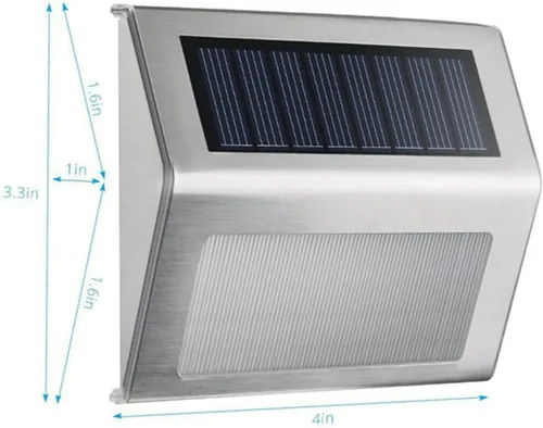Vista 9 de 2 luces solares de escalera para exteriores, luces solares de jardín para patio y porche