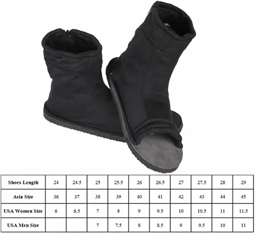 Vista 2 de Costyle Botas de cosplay de anime Ninja talla 36-45, color negro