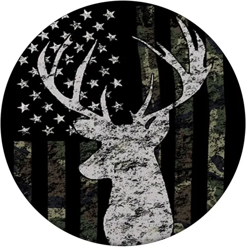 Vista 3 de Bandera de camuflaje de caza de ciervos Buck – PopSockets Grip y soporte para teléfonos y tabletas