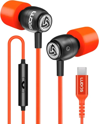 Vista 26 de Auriculares con cable Ludos Clamor, auriculares intraaurales, 5 años de garantía, auriculares con micrófono, auriculares con aislamiento de ruido