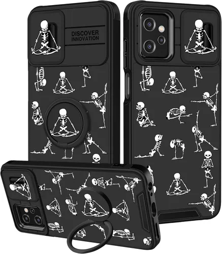 Vista 58 de para Moto G 5G 2023 funda - Cubierta de teléfono linda con corazón para mujeres y niñas, diseño único negro con cubierta deslizante para la cámara