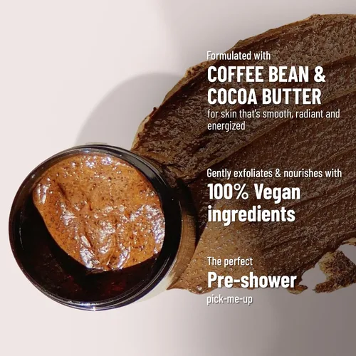 Vista 3 de Cocoon Original Vietnam Dak Lak Coffee Body Scrub 20.3 fl oz / 20.3 fl oz – Esmalte corporal exfoliante con posos de café, manteca de cacao y Body