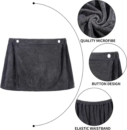 Vista 3 de Preboun Toalla de baño para hombre, suave para después de la ducha, pantalones cortos