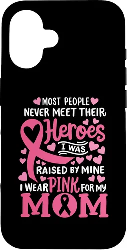 Vista 32 de Breast Cancer Awareness Wear Pink for My Mom Support Kids Case for iPhone 17