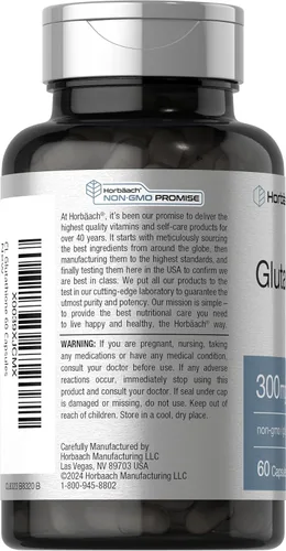 Vista 3 de Horbäach Glutatión 300mg 60 Cápsulas Reduce